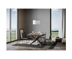 Itamoby S.r.l. - Tavolo Famas Evolution piano Noce 90x120 allungato 380 telaio Antracite
