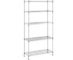 Scaffale Metallico Componibile Scaffalatura Metallo 35X90X180 150Kg In Grigio