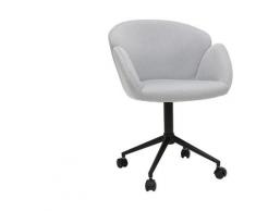 Poltrona da ufficio design in tessuto grigio chiaro RHAPSODY