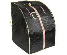 Sauna Box Mobile Steam Bath Pieghevole Spa per uso domestico Steamer Telecomando Temperatura Black