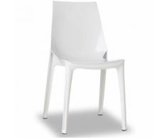 Sedia vanity in policarbonato, adatta per l'esterno e l'interno disponibile in più finiture, colore