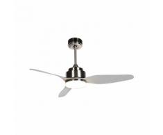 QAZQA Ventilatori da soffitto tramontane - Moderno - Plastico,Acciaio - Grigio/Acciaio - Tondo Non