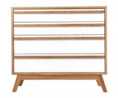 Cassettiera 4 cassetti design scandinavo HELIA