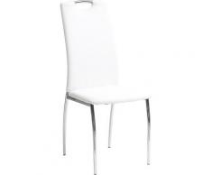 Sedia Alba Bianca In Eco Pelle Nuzzi