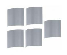Etc-shop - Set di 5 luci del giardino esterno lampade a LED su giù riflettori parete zincata