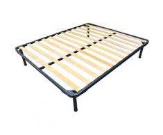 Emporio Rete a doghe in legno con struttura in ferro Napoleone Matrimoniale misura 140x200 cm