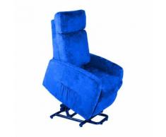 Poltrona Elettrica Tessuto Moderna con Sistema Alzapersona per Anziani SAMOA BLU