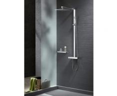 Colonna doccia termostatica NT6705C con flessibile e doccetta - soffione doccia quadrato