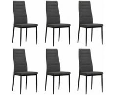 YOUTHUP Sedie Sala da Pranzo 6 pz Grigio Scuro in Tessuto - Grigio