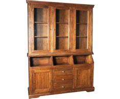 Biscottini - Libreria Credenza Vetrina in Legno massello con Ripiani per Soggiorno Ufficio