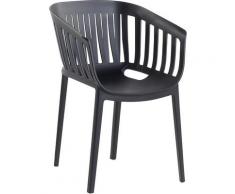 Sedia da pranzo in plastica nera DALLAS