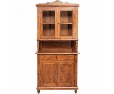 Vetrina Mobile Credenza in Legno e Vetro da Soggiorno Cucina Salone Ingresso