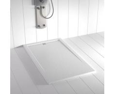 Piatto doccia ardesia pietra FLOW Bianco (griglia colorata) - 110x70 cm
