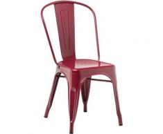 SKLUM Pack 2 Sedie LIX Rosso Bordeaux Sala da Pranzo Cucina Bar Stile Industrial