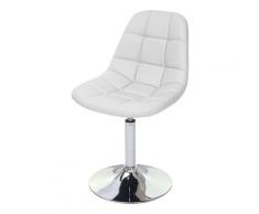 Set 6x sedie sgabello HWC-A60 design moderno sala pranzo ecopelle bianco