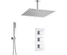 Kit Doccia Completo con Miscelatore Termostatico Incasso a Due Vie