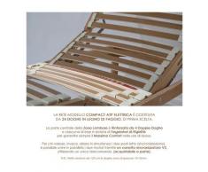 Rete a doghe Legno di Faggio Ortopedica Alzata Testa Piedi Motorizzata Fuori Misura 165x200 h 47 cm