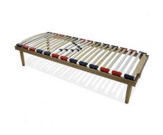 Rete a doghe Singola 80x190 una piazza Modello Royal in Legno di faggio Made in Italy - Qualydorm