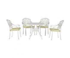 Beliani - Set da balcone bistro a 4 posti bianco ANCONA