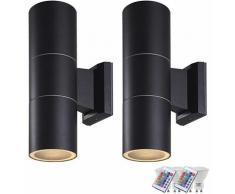 Set di 2 lampade per esterni. Set di telecomando per lampade da soffitto UP DOWN con lampade a LED