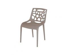 Sedia cucina soggiorno STARK design in polipropilene SET 2 TORTORA Tortora