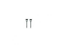 Aigostar LAMPADA SOLARE DA GIARDINO LED 2PZ 0,3W 10 LUMEN 3000K LUCE CALDA L130*W130*H548mm 2V - LAMPADE ENERGIA SOLARE IMPERMEABILE