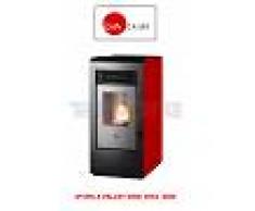 Stufa A Pellet 9 Kw Eva Calor Rita Colore Rosso