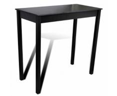 vidaXL Tavolo da Bar in MDF Nero 115x55x107 cm