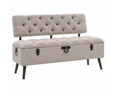 vidaXL Cassapanca con Schienale in Tessuto 121x53x78 cm