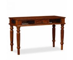 vidaXL Scrittoio in Legno Massello di Sheesham 120x50x76 cm