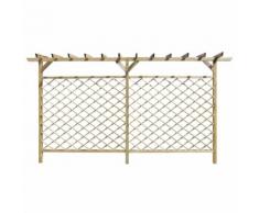vidaXL Recinzione di Lattice con Pergolato per Giardino in Legno