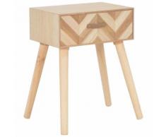 vidaXL Comodino con Cassetto 44x30x58 cm in Legno Massello