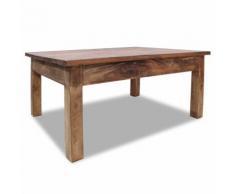 vidaXL Tavolino da Caffè in Legno Massello di Recupero 98x73x45 cm