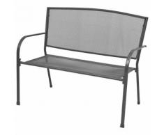 vidaXL Panchina da Giardino 108 cm Acciaio e Rete Antracite