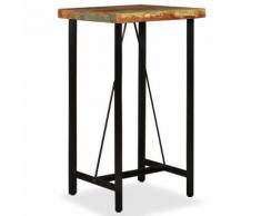 vidaXL Tavolino da Bar in Legno Massello di Recupero 60x60x107 cm