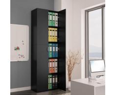 vidaXL Armadio per Ufficio Nero 60x32x190 cm in Truciolato