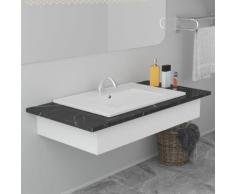 vidaXL Lavabo da Incasso 60,5x46,3x17,5 cm in Ceramica Bianco