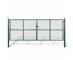 vidaXL Cancello a Rete per Giardino 415 x 200 cm / 400 x 150 cm