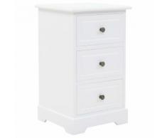 vidaXL Comodino in MDF e Legno di Pino 35x32x59 cm