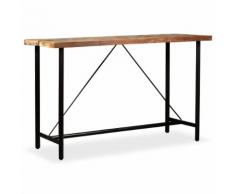 vidaXL Tavolino da Bar in Legno Massello di Recupero 180x70x107 cm