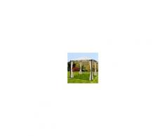 Toolport Gazebo da Giardino 3x3m Poliestere con rivestimento in PU 280 g/m² crema impermeabile
