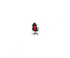 Hjh Sedia Gaming per ufficio COOPER 30, design sportivo con rivestimento in Similpelle colore nero/rosso