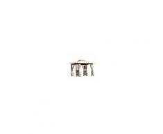 Outsunny Gazebo Elegante da Giardino Tenda da Festa 3x3m Pattern in Rattan Telaio in Acciaio