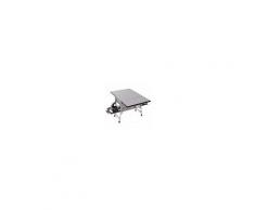 Outsunny Tavolino Barbecue BBQ Portatile con Fornello a Gas Pieghevole in Alluminio, Argento, 104.2x85.5x55cm