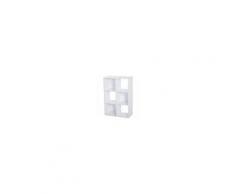 Homcom Libreria con 6 Scomparti Cubo Bianca 91.5x29.5x61.5cm