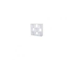 Homcom Libreria 9 Scomparti Cubo Bianca 91.5x29.5x91.5cm