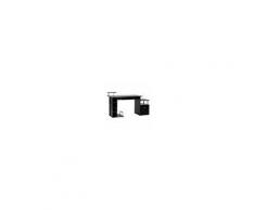 Homcom Scrivania per Computer Moderna Tavolo da Ufficio Porta PC con Ripiani Tastiera Scorrevole 152 x 60 x 88cm Nero
