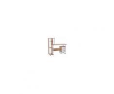 HOMCOM Scrivania per Computer Ufficio Porta PC con Scaffale 133 x 55 x 123cm
