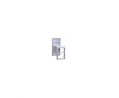 Homcom Scrivania con Libreria in Legno Bianco 120x55x120cm