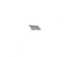 Outsunny Tenda da Sole Avvolgibile in Acciaio e Poliestere Funzionamento Manuale Tessuto a Righe